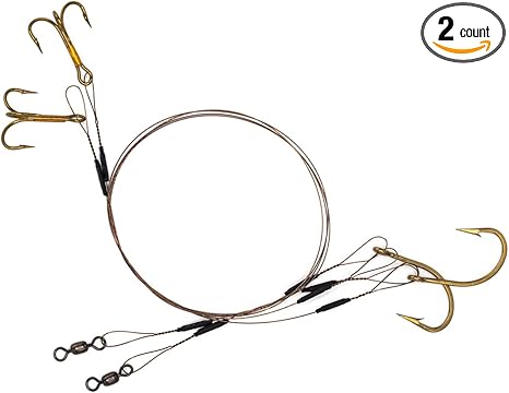 Stainless Steel Kingfish Stinger Rig leaders.