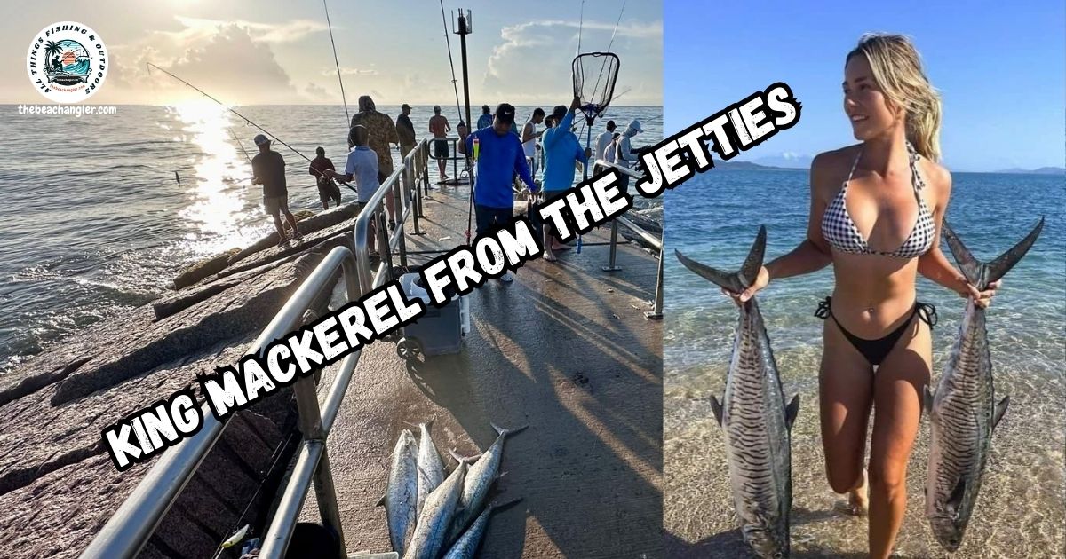 Summertime King Mackerel from the Jetties featured image showing anglers catching King Mackerel from the jetties.