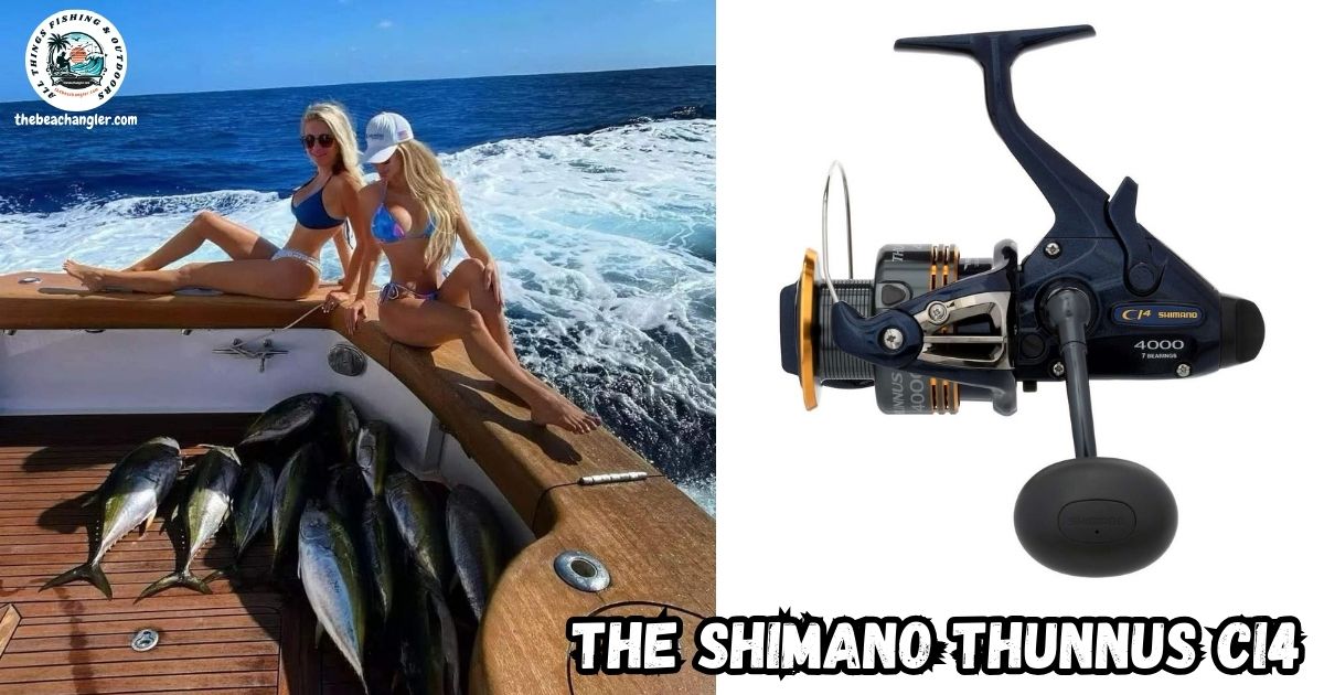Shimano Thunnus CI4 Spinning Reel featured image showing two lady anglers sitting on the side of a boat with several yellow fin tuna on the deck.