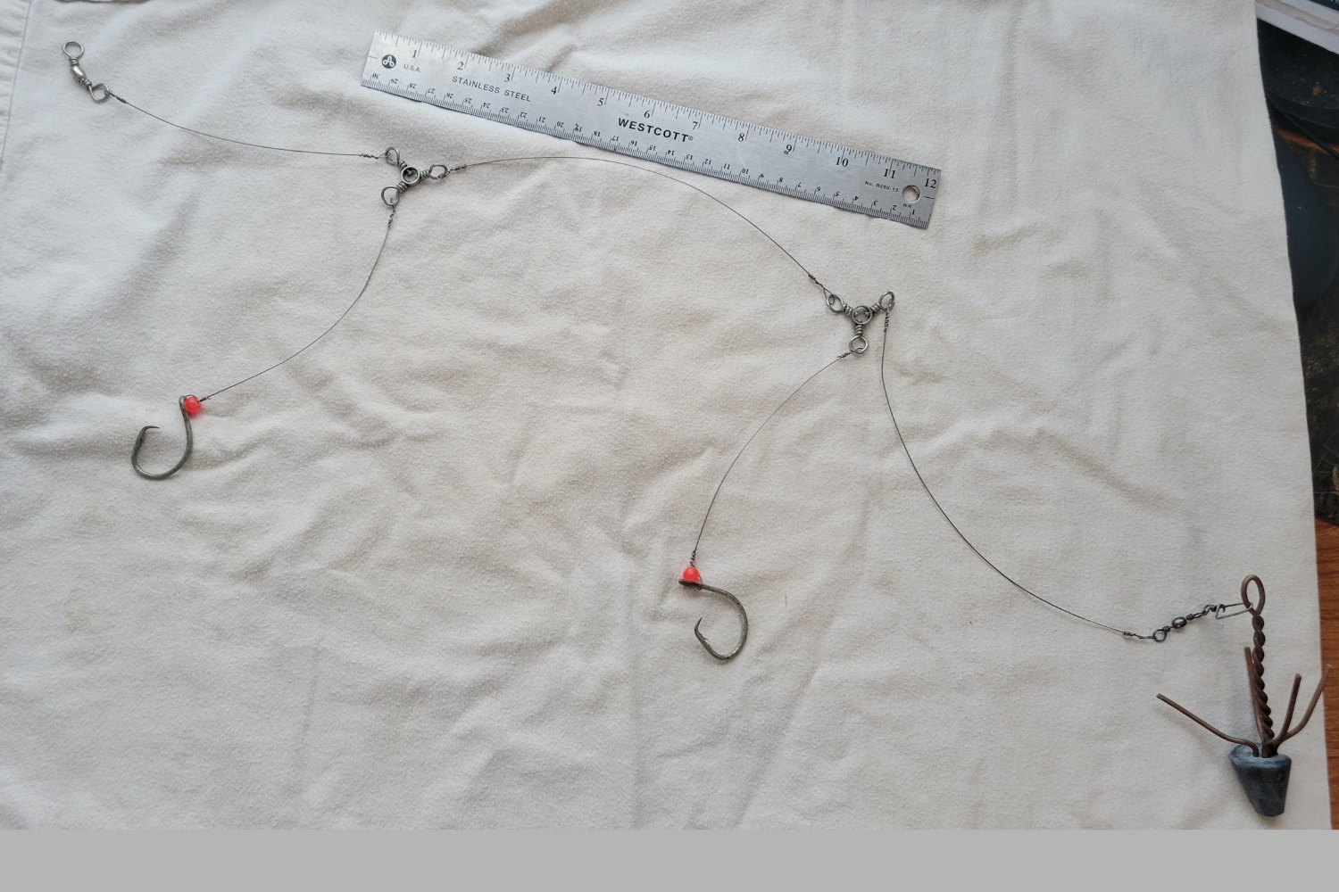 Double Drop surf rig with spider weight