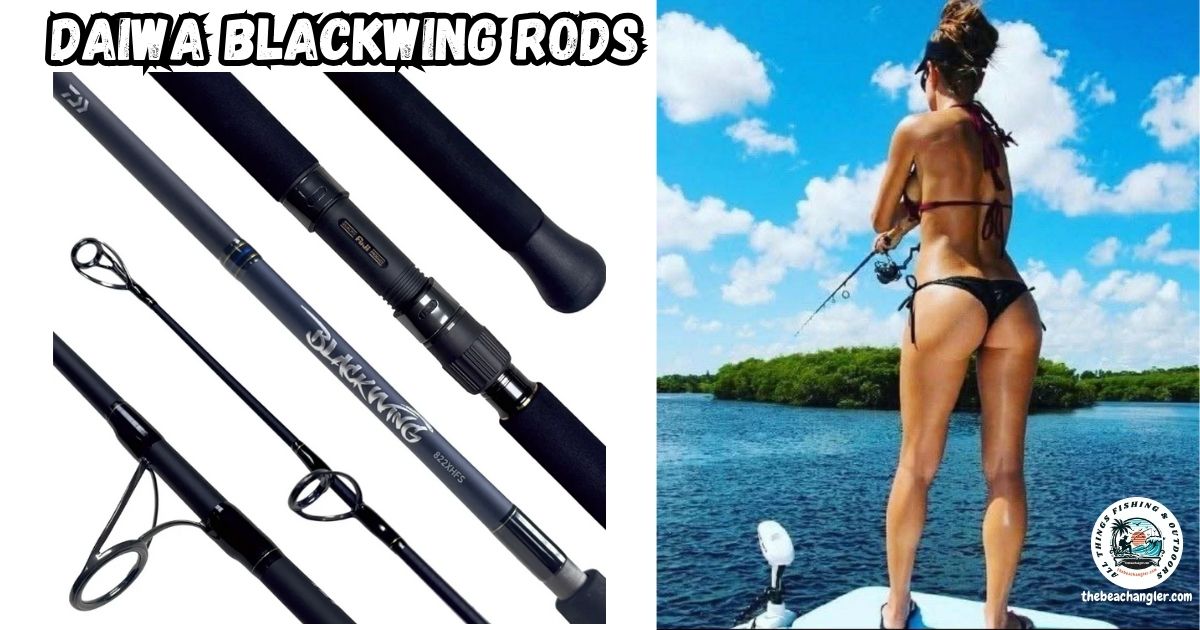 Daiwa Blackwing rods featured image showing a lady angler fishing from the bow of a boat.