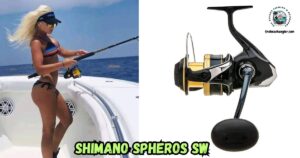 Shimano Spheros SW featured image showing lady angler in the bow of a boat fishing with her Shimano Rod and Reel combo.