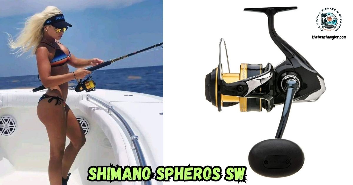 Shimano Spheros SW featured image showing lady angler in the bow of a boat fishing with her Shimano Rod and Reel combo.