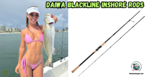 Daiwa Blackline Inshore Rods featured image showing a bikini-clad lady angler with a nice speckled trout.