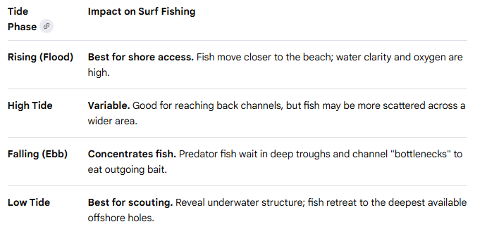 tide phase effect chart