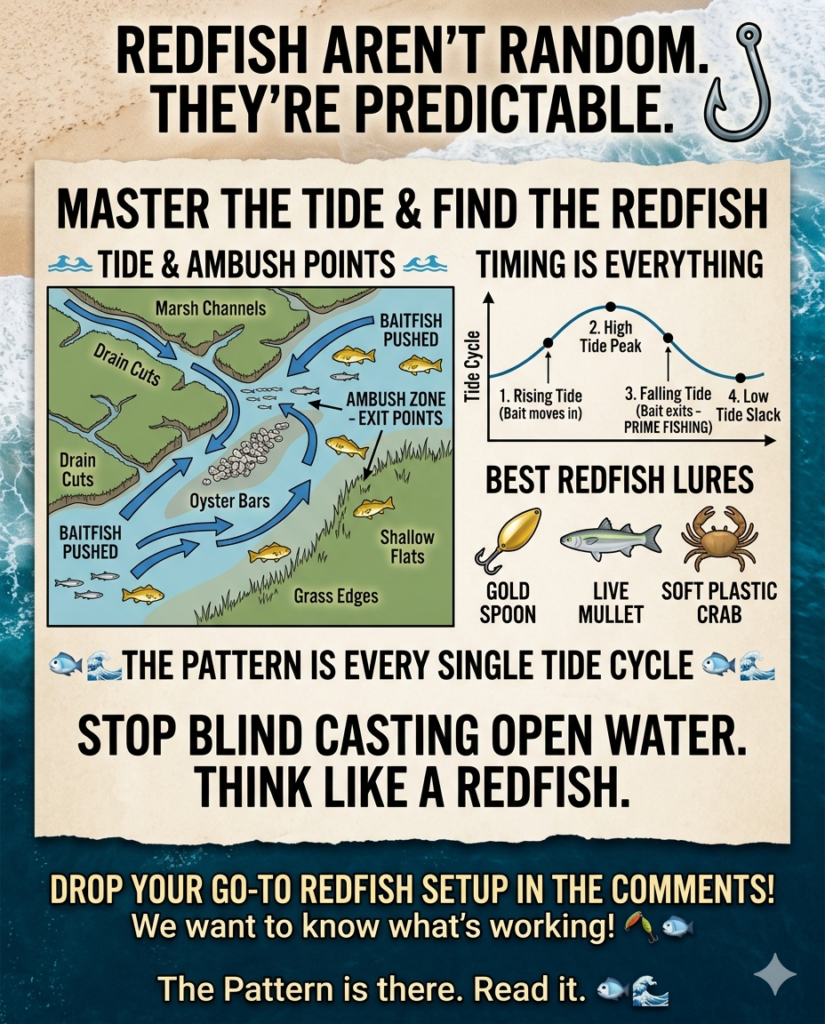 Redfish Bite infographic.